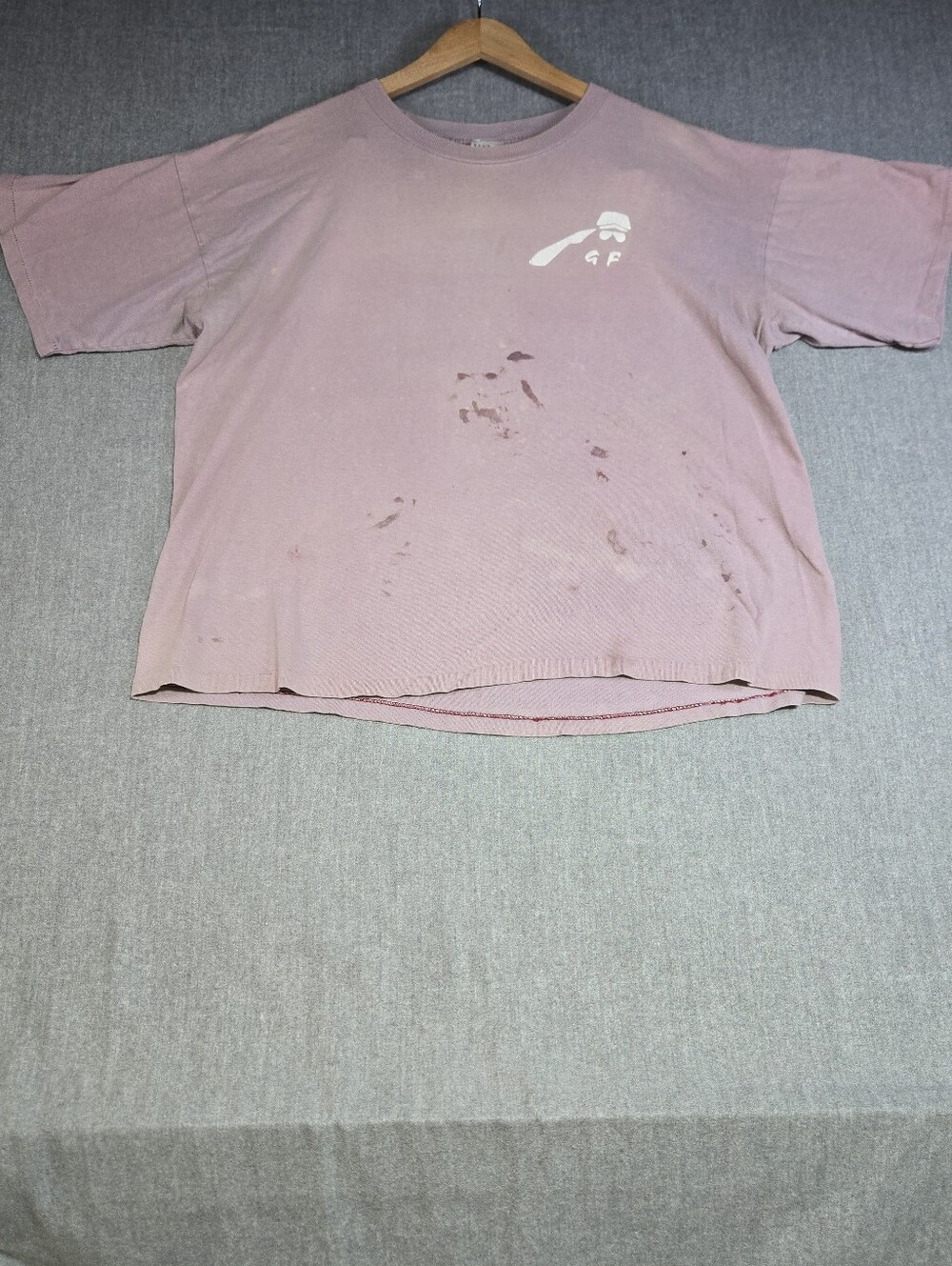 Vintage Thrashed T Shirt Mens XL Faded Pink Glendale Filipino Pathfinders Heavy